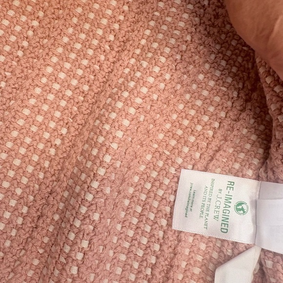 J. Crew Women's Pink Textured Open Front Cardigan Sweater - Picture 8 of 9